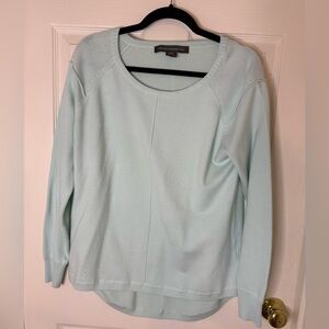 French Connection Women's Light Blue Crew Neck Sweater
